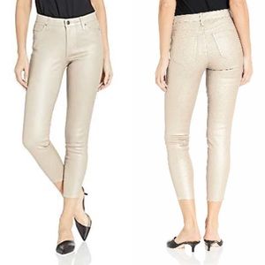 NWT Ella Moss Ivory Skinny Coated Jeans